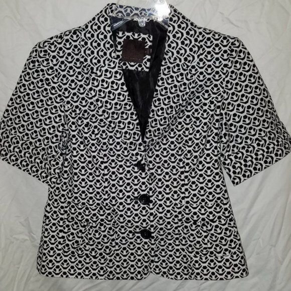 Short Sleeve Blazer The Limited Jacket Coat 3 Button Women's Medium WOMAN'S - Picture 7 of 8